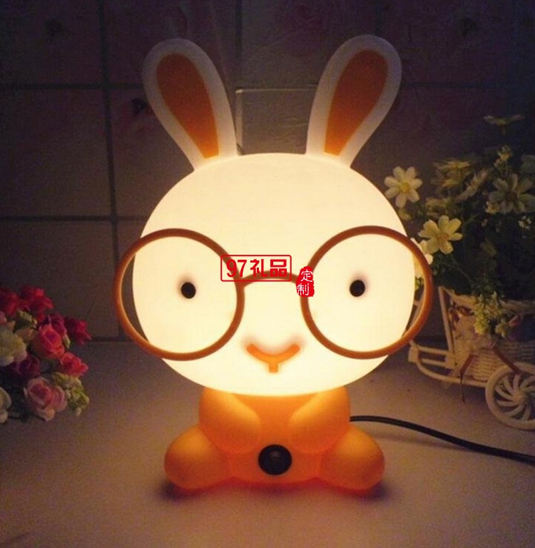 卡通眼鏡萌兔臺燈 創(chuàng)意小臺燈 護眼燈 可定制LOGO