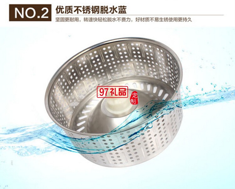 定制家居禮品  不銹鋼雙驅動好神拖 家用手壓旋轉拖把桶