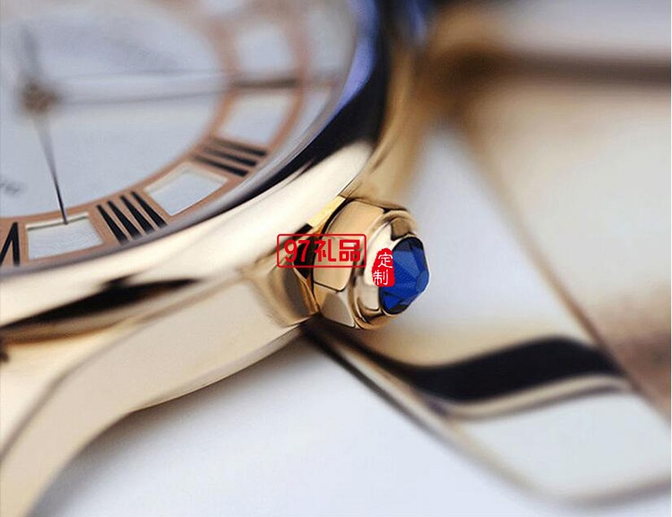 中國銀行商務(wù)禮品定制 機械男士真皮手表