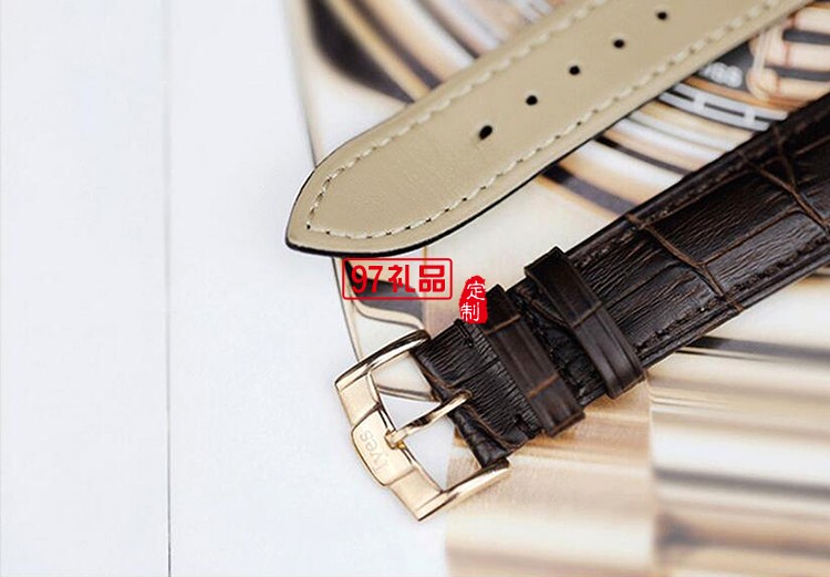 中國銀行商務(wù)禮品定制 機械男士真皮手表