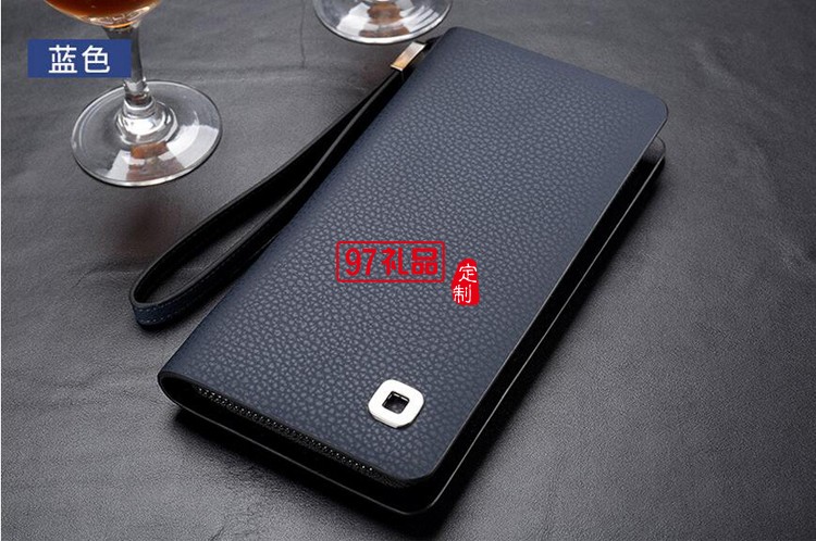 三棵樹漆定制男士商務(wù)手包 長款錢包皮包