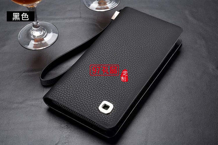 三棵樹漆定制男士商務(wù)手包 長款錢包皮包