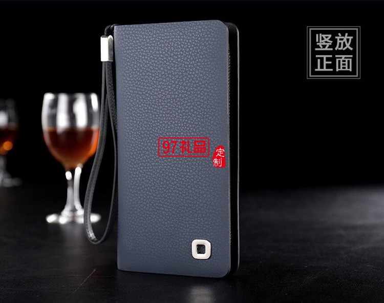 三棵樹漆定制男士商務(wù)手包 長款錢包皮包