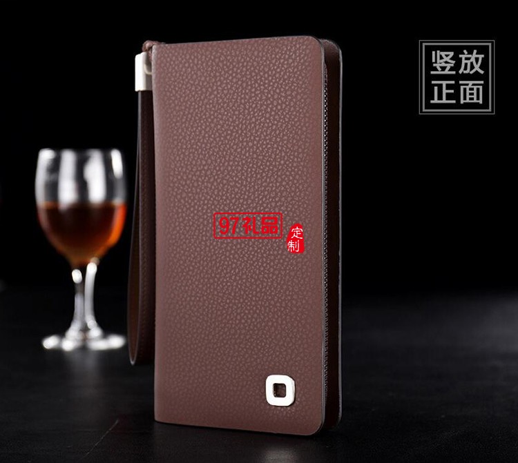 三棵樹漆定制男士商務(wù)手包 長款錢包皮包