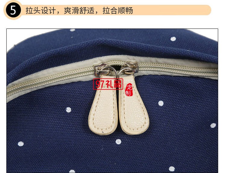 文藝范雙肩帆布背包_校園禮品可愛(ài)學(xué)生書(shū)包_可印制logo