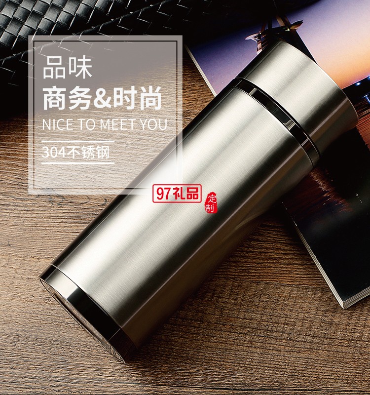 真空不銹鋼保溫杯_商務禮品杯_雙層真空結構可印logo