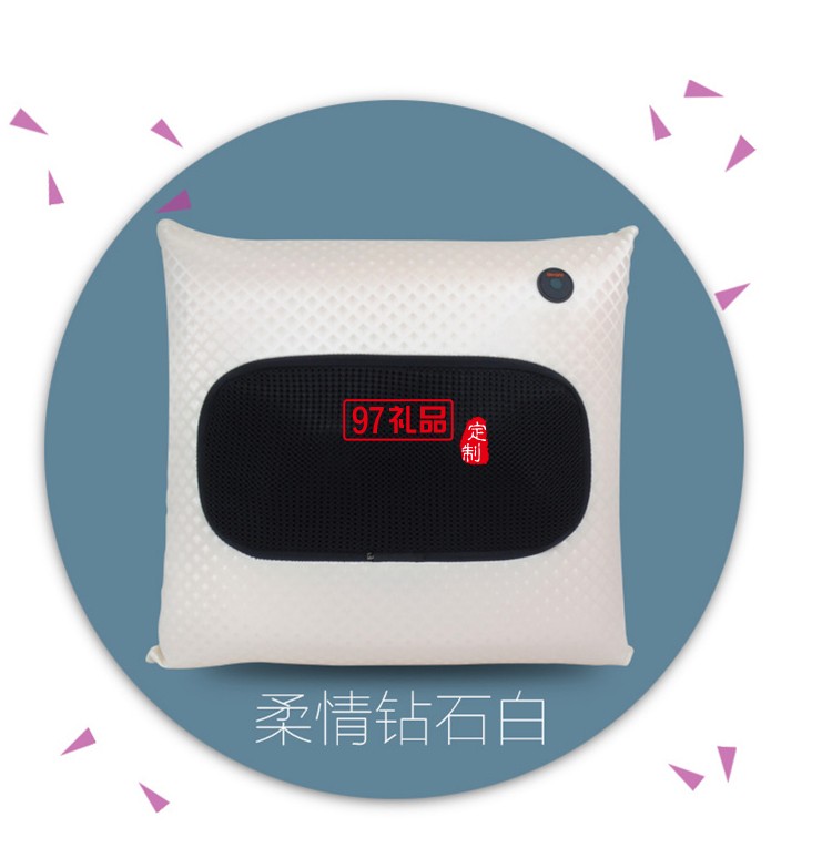 無(wú)線充電靠枕便攜按摩靠枕車載居家兩用定制公司廣告禮品