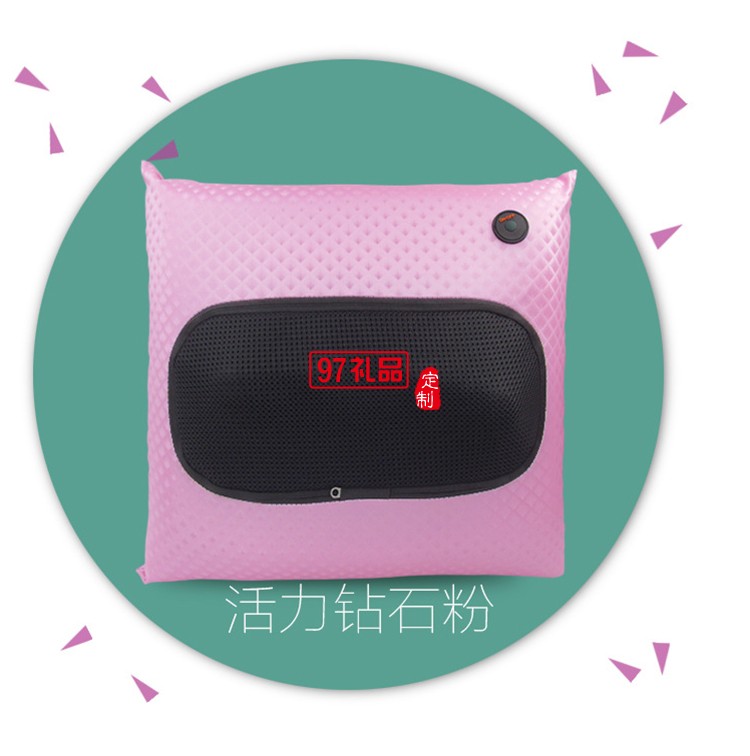 無(wú)線充電靠枕便攜按摩靠枕車載居家兩用定制公司廣告禮品