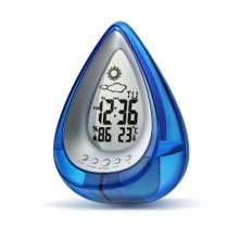 創(chuàng)意環(huán)保水動(dòng)力發(fā)電水能鐘 水滴型天氣預(yù)報(bào)時(shí)鐘 desk clock
