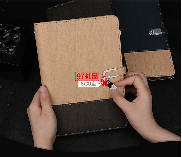 商務(wù)筆記本定制銀行地產(chǎn)活動(dòng)慶典禮品帶U盤移動(dòng)電源