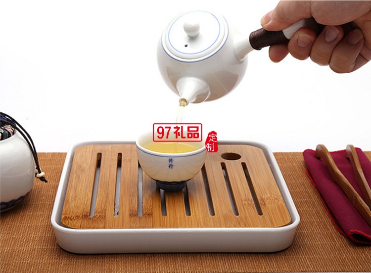 陶瓷旅行功夫茶具便攜茶盤(pán)茶壺青瓷茶具禮品高檔商務(wù)禮品定制