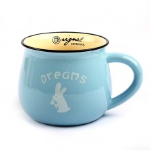 日式復古創(chuàng)意陶瓷杯 水杯馬克杯大肚杯子 牛奶早餐杯