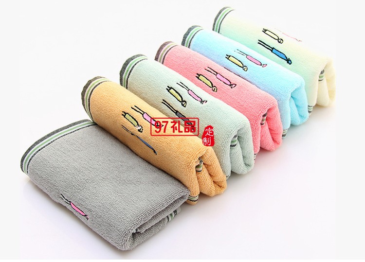 繡花加厚柔軟洗臉毛巾 純棉 可定制LOGO活動小禮品定制