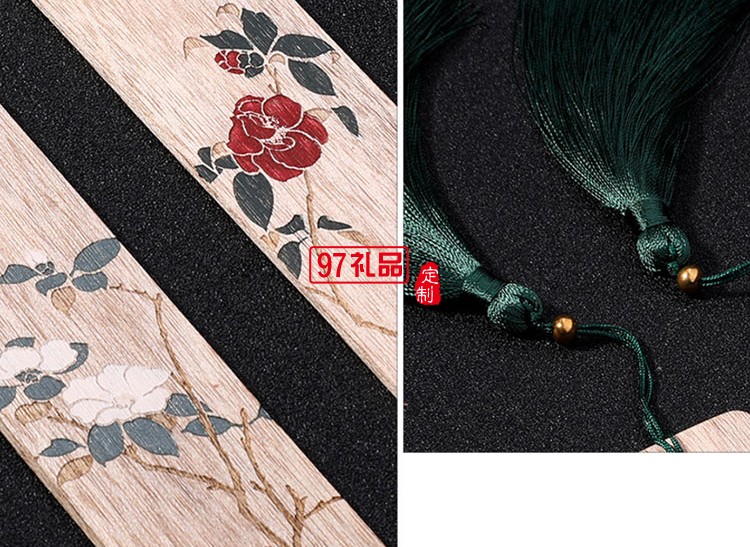 蝶戀花金絲楠木書(shū)簽 定制木質(zhì)對(duì)簽