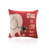 滿版印刷棉麻抱枕被，定制企業(yè)logo