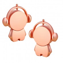 戴耳機(jī)音樂(lè)小人U盤 可愛(ài)公仔禮品定制