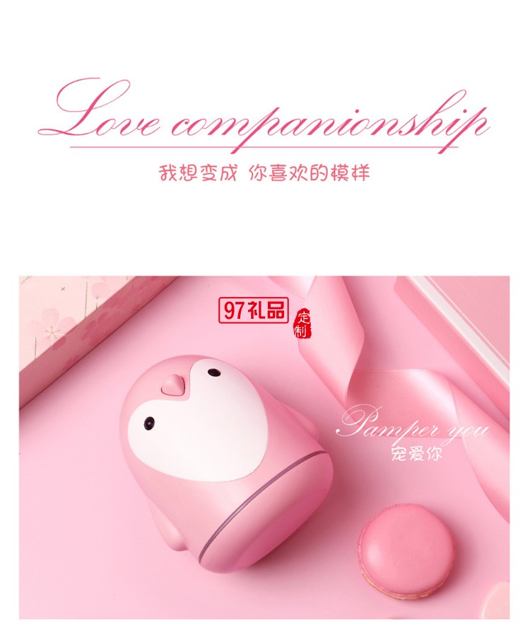 企鵝香薰夜燈加濕器 車(chē)載卡通送朋友空氣凈化USB外貿(mào)三合一禮品定制