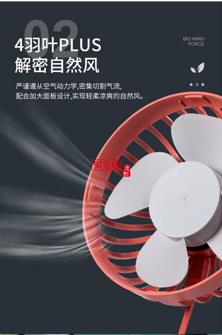 創(chuàng)意USB迷你車載風扇小夜燈