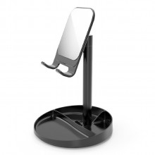 帶鏡子圓盤(pán)收納可升降調(diào)節(jié)桌面懶人伸縮通用平板手機(jī)支架