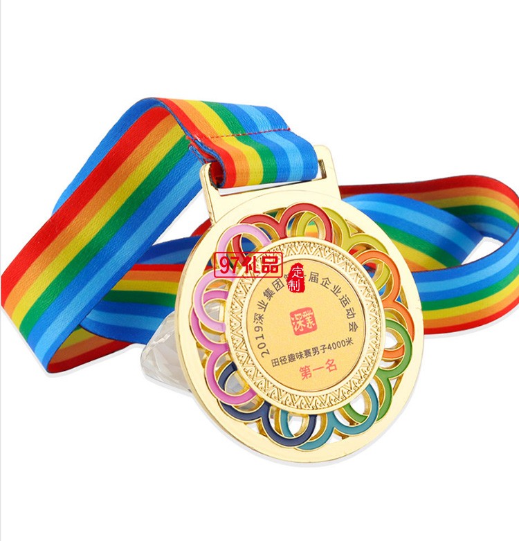 深業(yè)集團(tuán)企業(yè)運(yùn)動會定制金屬獎牌比賽獎牌羽毛球籃球足球金銀銅牌定制