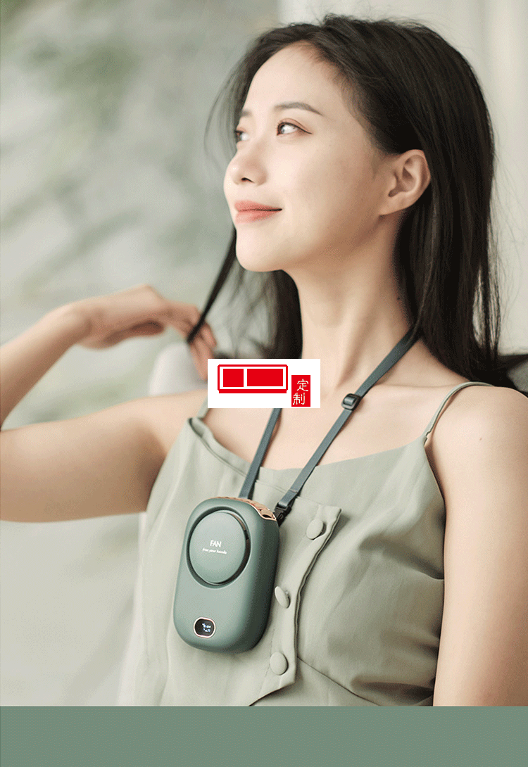 創(chuàng)意掛脖風扇懶人usb迷你手持桌面靜音掛腰風扇