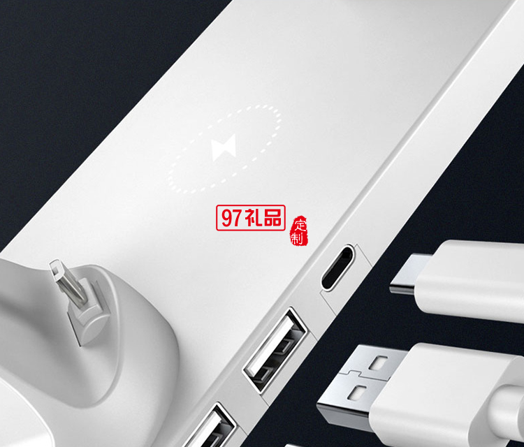 六合一無(wú)線充電器手機(jī)充電器通用華為蘋果定制公司廣告禮品