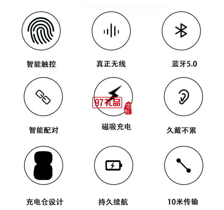 usb充電線無線藍(lán)牙耳機活動小禮品定制
