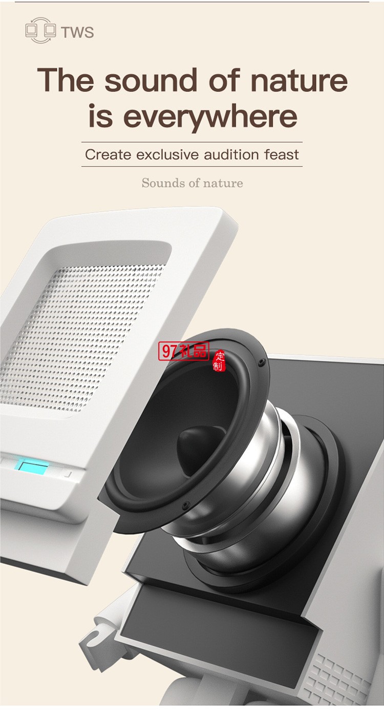  USB充電迷你藍(lán)牙小音箱 復(fù)古機(jī)器人音箱定制公司廣告禮品