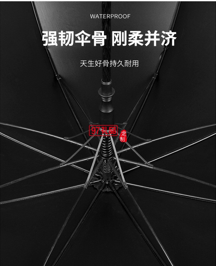 廣告?zhèn)汩L(zhǎng)柄傘定做雨傘印字直柄車(chē)標(biāo)黑膠加大高爾夫傘定制logo廠(chǎng)家