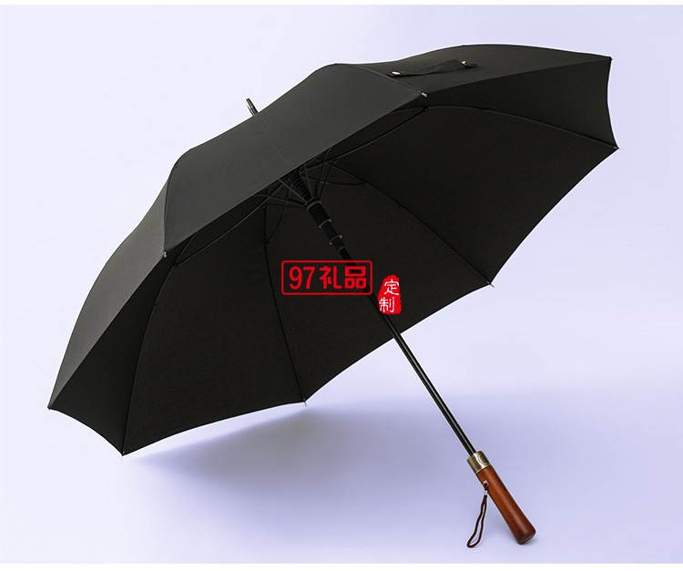 超大高爾夫傘高端復(fù)古實(shí)木長柄雨傘自動(dòng)晴雨傘直桿禮品廣告?zhèn)闩l(fā)