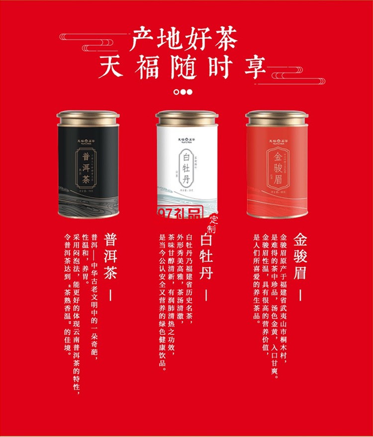 新品小茶商務套裝小茶&天福茗茶聯(lián)名款 “納?！辈瓒Y套裝 可定制logo