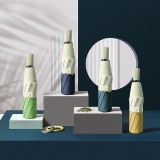 拼色創(chuàng)意手動(dòng)三折傘 外貿(mào)折疊晴雨傘廣告?zhèn)鉼mbrella