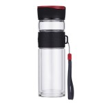 高品質高繃硅玻璃經(jīng)典黑梵客泡茶師禮品杯子定制