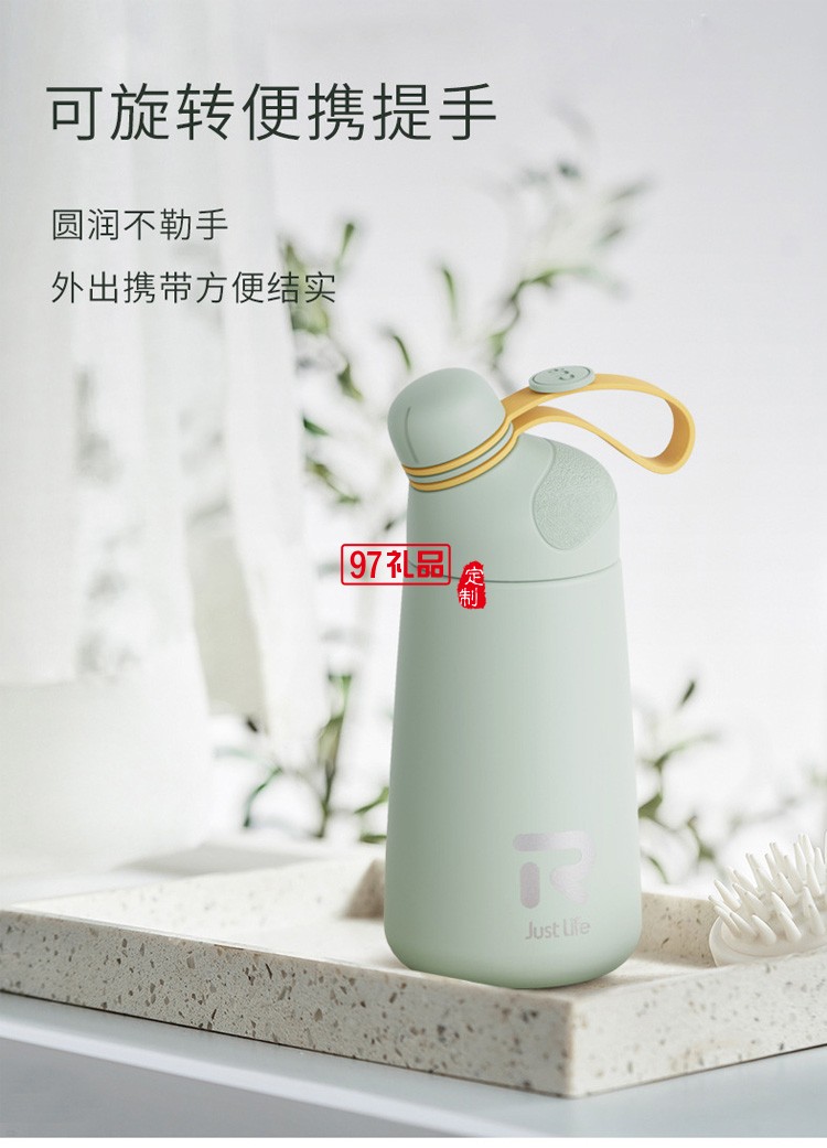 胖墩?qǐng)A潤(rùn)波波嘴保溫杯400ml內(nèi)外304不銹鋼飲水杯便攜杯