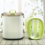 韓式三層卡扣便當盒竹纖維手提飯盒學(xué)生成人外帶餐盒