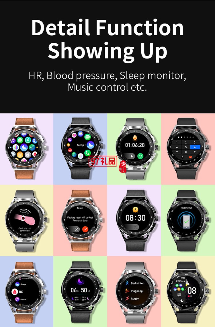 高清1.32藍(lán)牙智能通話手表適用華為蘋果手表