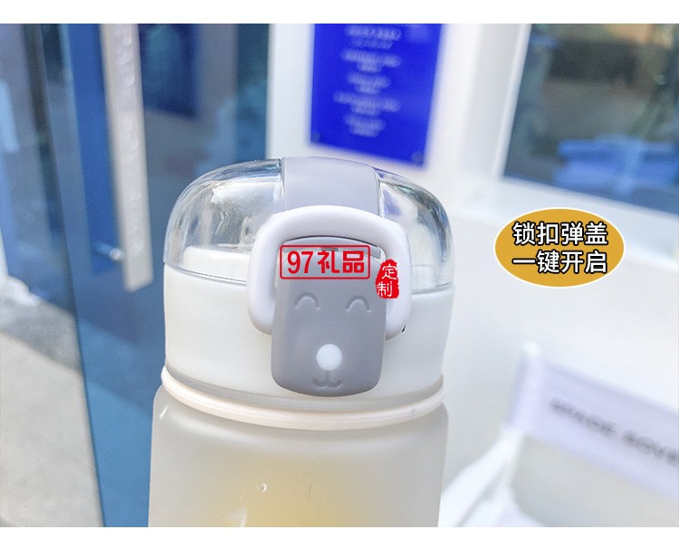 簡約磨砂塑料杯學(xué)生情侶清新個(gè)性夏天水瓶韓國ins風(fēng)彈蓋隨手杯子