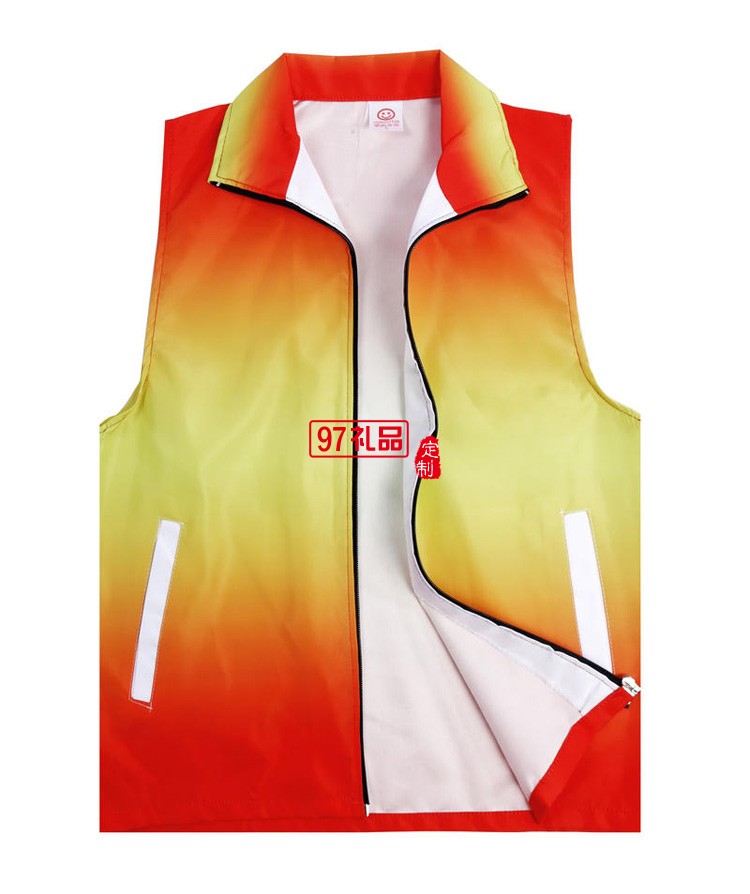 定制廣告馬甲200g復(fù)合馬甲漸變活動馬甲 可定制logo