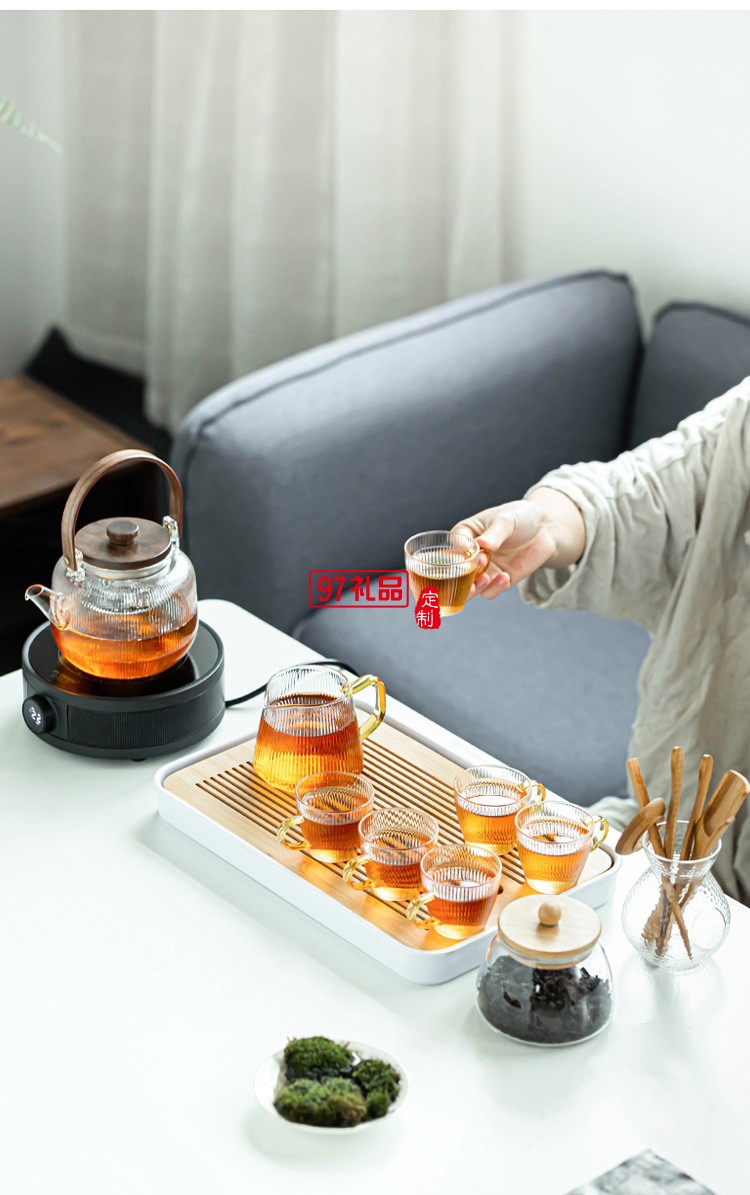 提梁電陶爐煮茶蒸汽煮茶壺茶具套裝高檔商務禮品定制