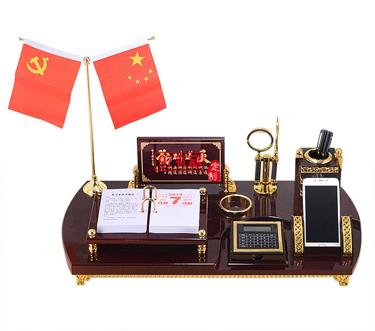 創(chuàng)意商務(wù)紅木臺(tái)歷架公室桌面文臺(tái)擺件