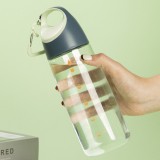 運動騎行水杯 便攜背包高顏值塑料杯 帶刻度禮品水瓶