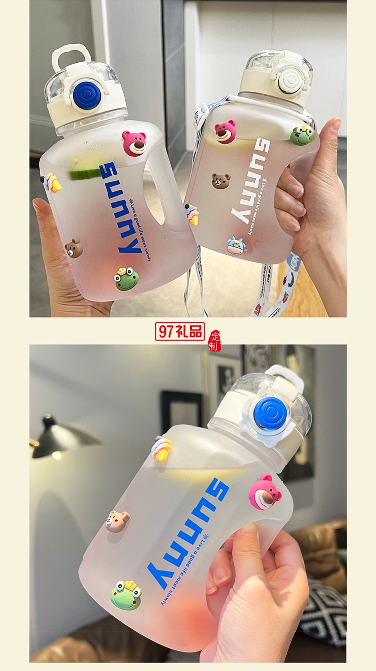 網(wǎng)紅大容量噸桶噸運動健身便攜塑料杯大肚太空杯