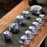景德鎮(zhèn)琺瑯彩茶具套裝家用功夫茶現代簡約中式茶道陶瓷茶壺套組