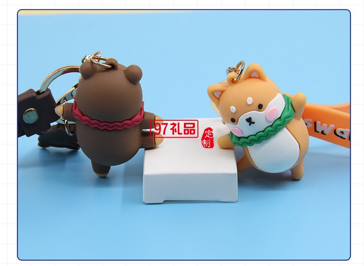卡通可愛芭蕾舞小熊鑰匙扣汽車掛件娃娃機小禮品鑰匙鏈