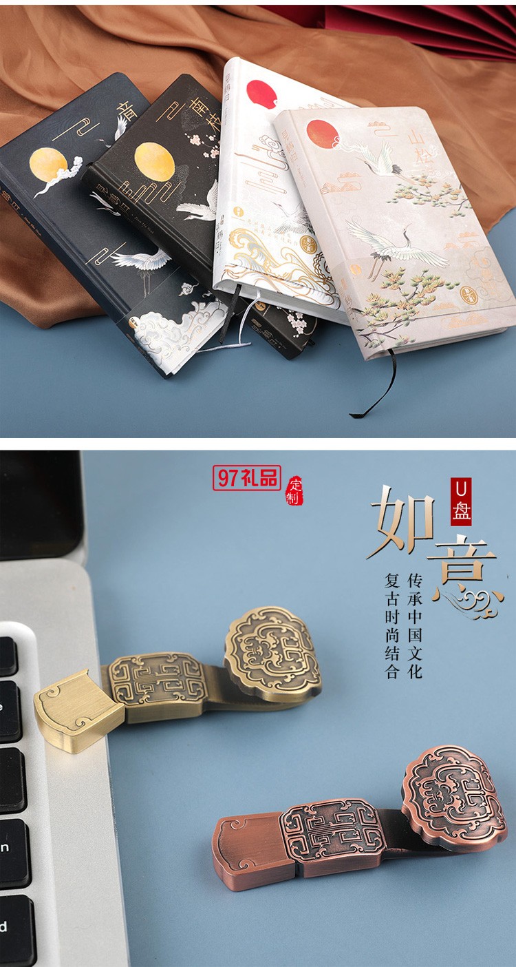 中國風(fēng)復(fù)古U盤套裝禮盒