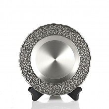 木刻紋獎(jiǎng)盤(pán)可logo定制高檔伴手禮商務(wù)禮品定制