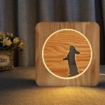 中秋禮品 木制LED燈 電子產(chǎn)品禮品創(chuàng)意裝飾臺(tái) 可定制logo