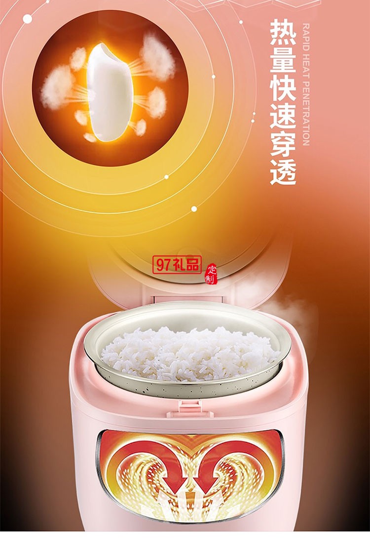 黃金比例結(jié)構(gòu)精巧容量設(shè)計迷你電飯煲套組