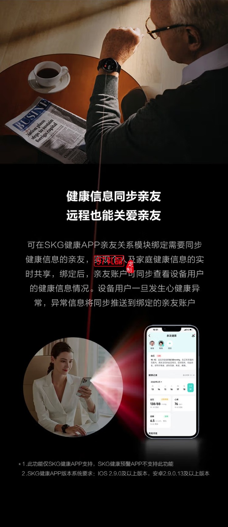 智能手表血壓心電記錄儀血氧檢測長續(xù)航運(yùn)動(dòng)健康監(jiān)測定制公司廣告禮品