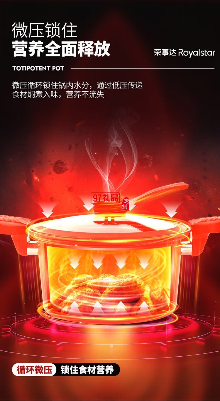 榮事達微壓鍋具不粘鍋電磁爐燃氣灶通用定制公司廣告禮品